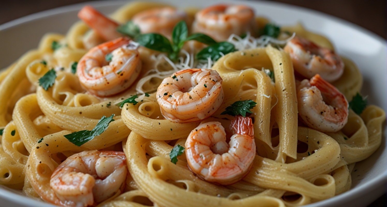 Garlic Parmesan Shrimp Pasta