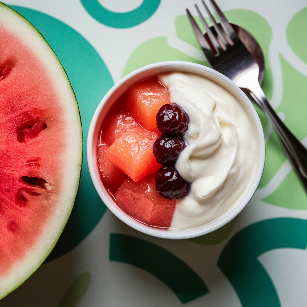 eat watermelon and yogurt together